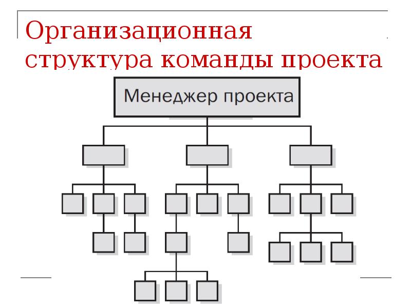 Организационная структура команды проекта в том числе некоторые участники и административно