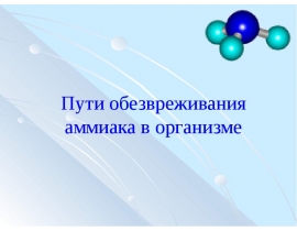 Пути обезвреживания аммиака в организме