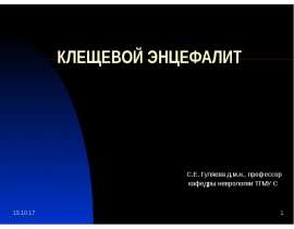 Клещевой энцефалит