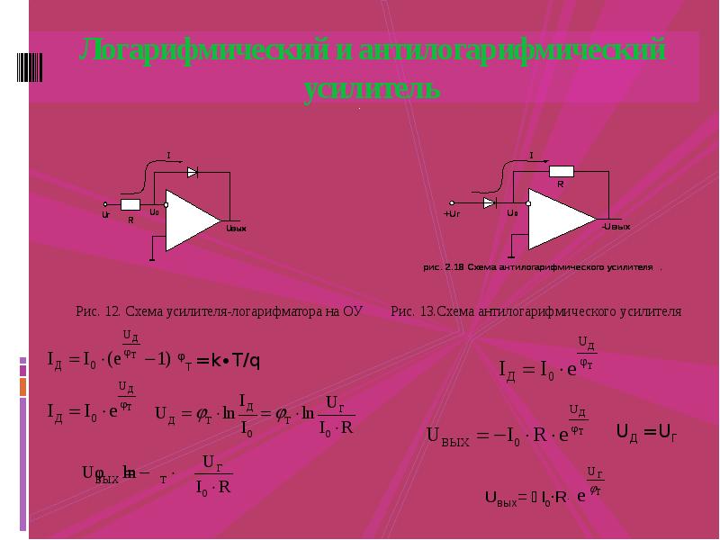 Логарифмический усилитель на оу практические схемы