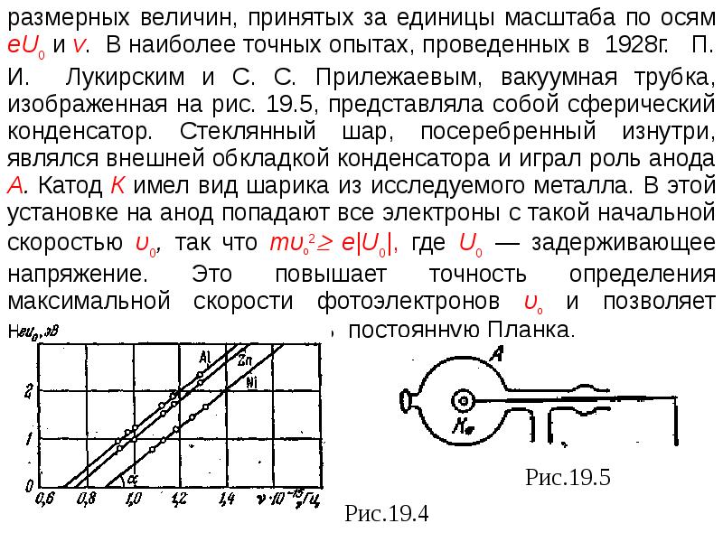 Поясните схему для определения постоянной планка