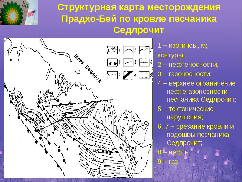 Структурная карта месторождения