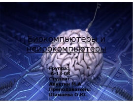 Биокомпьютеры и нейрокомпьютеры