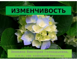 Изменчивость и ее формы