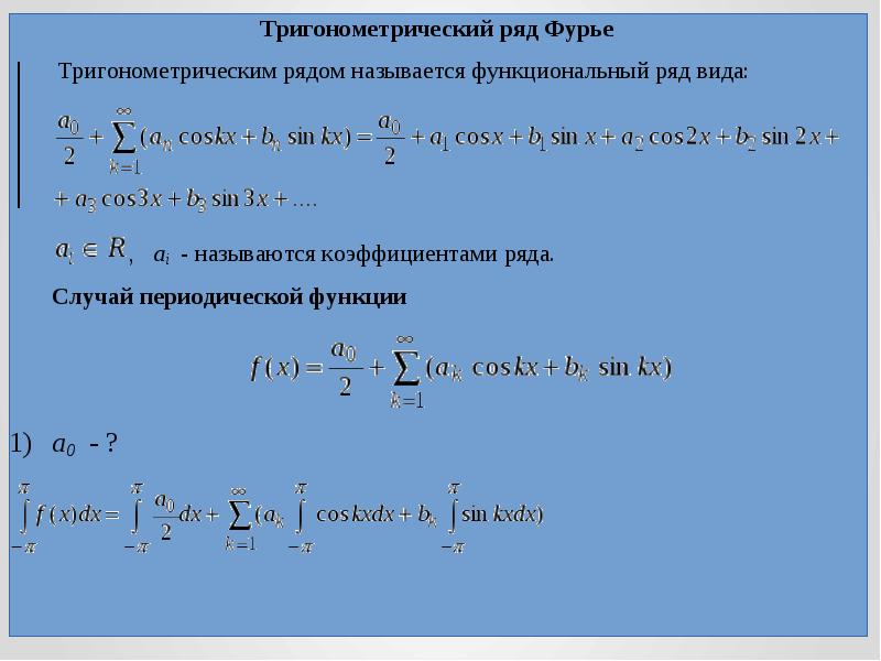 Ряды фурье презентация