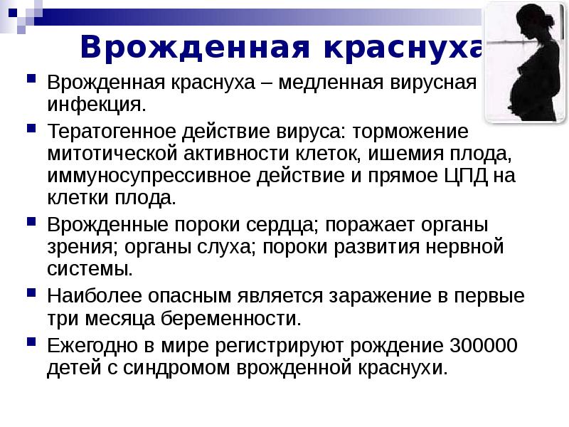 Медленные вирусные инфекции. Врожденная краснуха клиника. Тератогенное действие вируса. Врожденная краснуха выделение вируса. Тератогенный эффект вирусов.