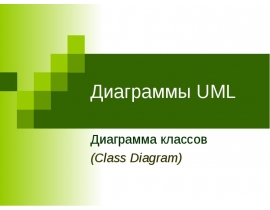 Диаграммы UML Диаграмма классов (Class Diagram)