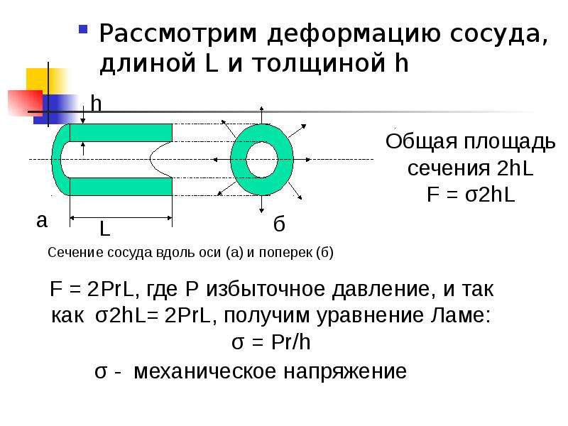 Свойства стенок сосудов