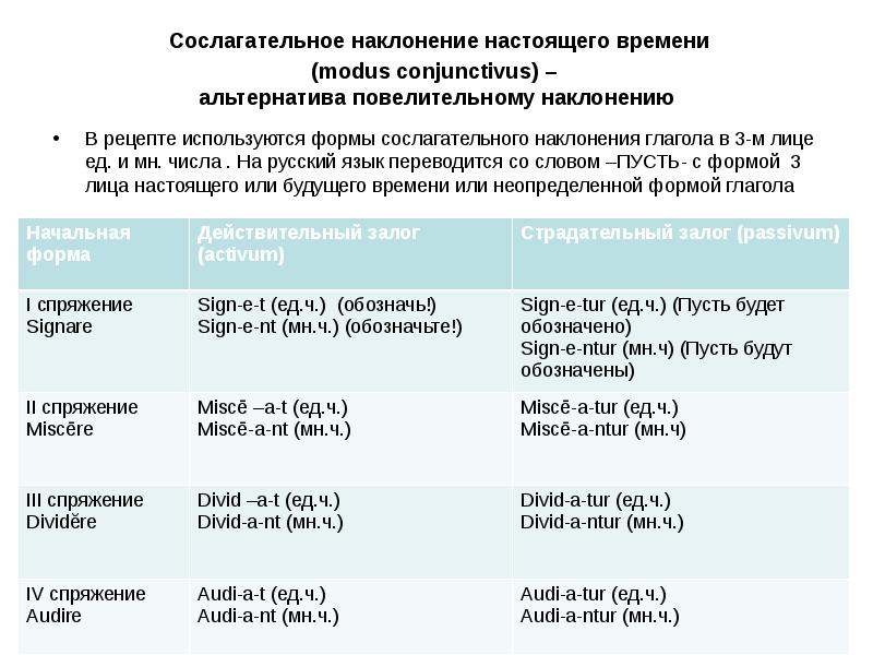 Как образуется повелительное наклонение в латинском языке