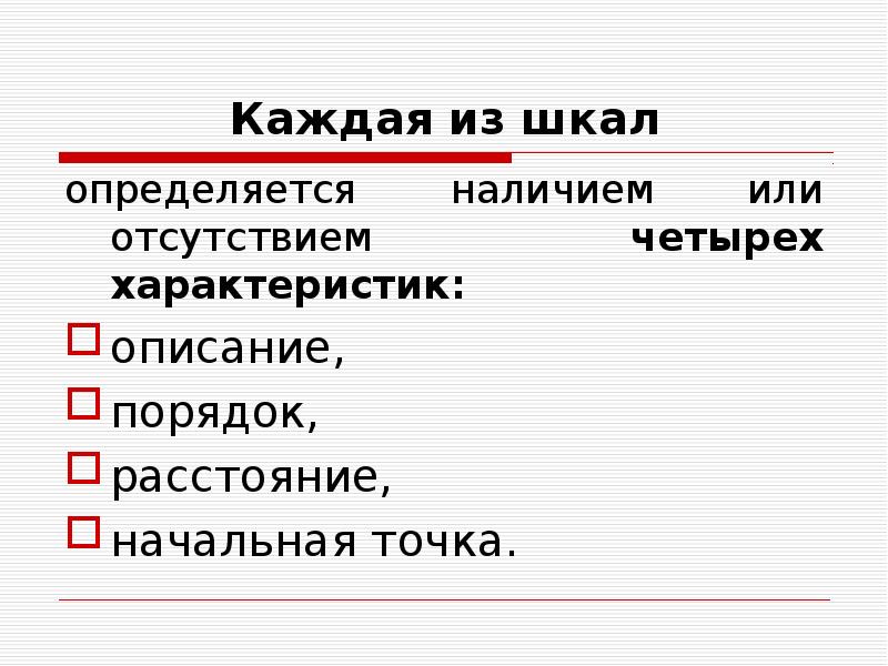 Четыре характеристики