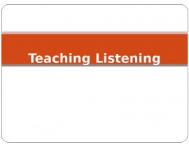 teaching listening