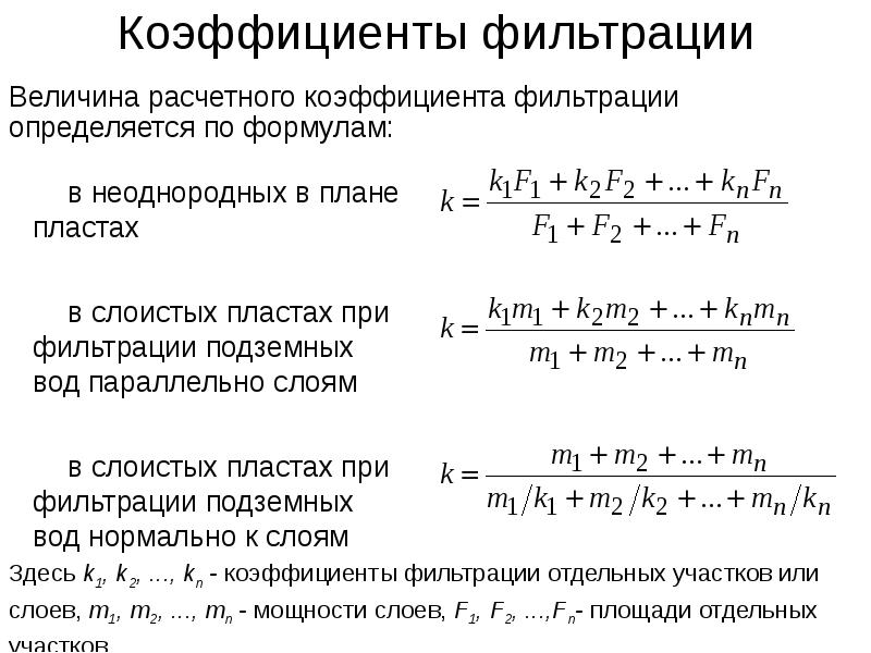 Коэффициент фильтрации