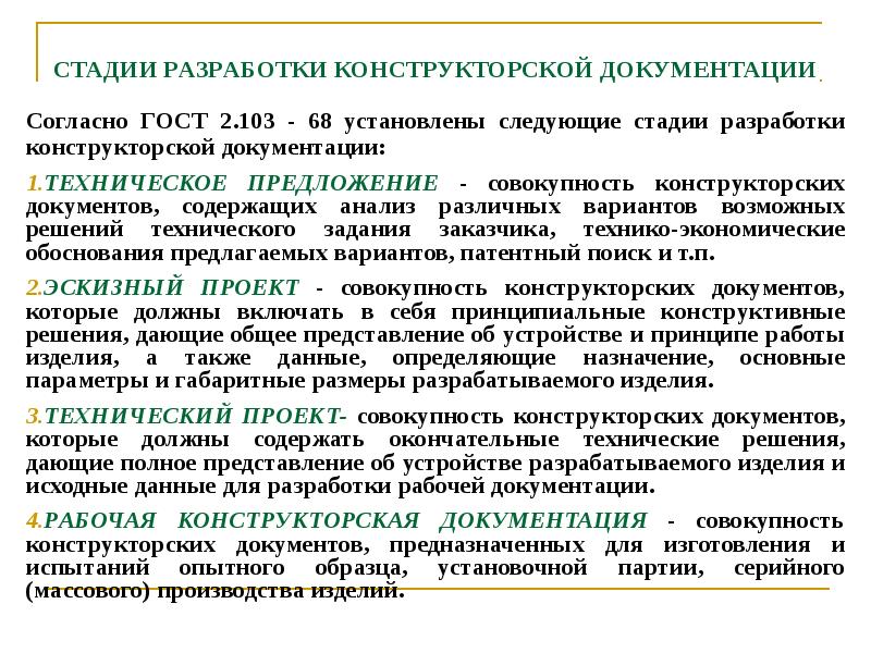 Постройте схему виды технической документации в соответствии с требованиями госта