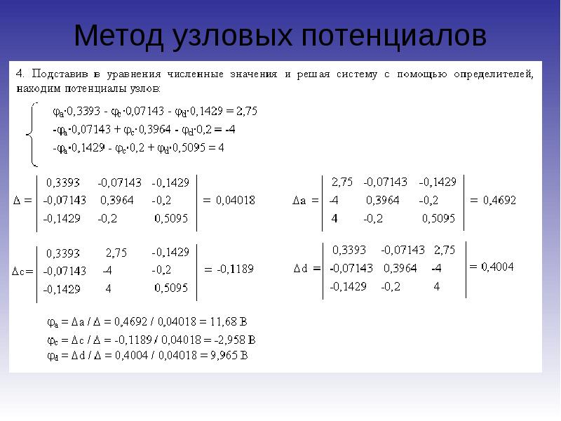 Метод потенциалов