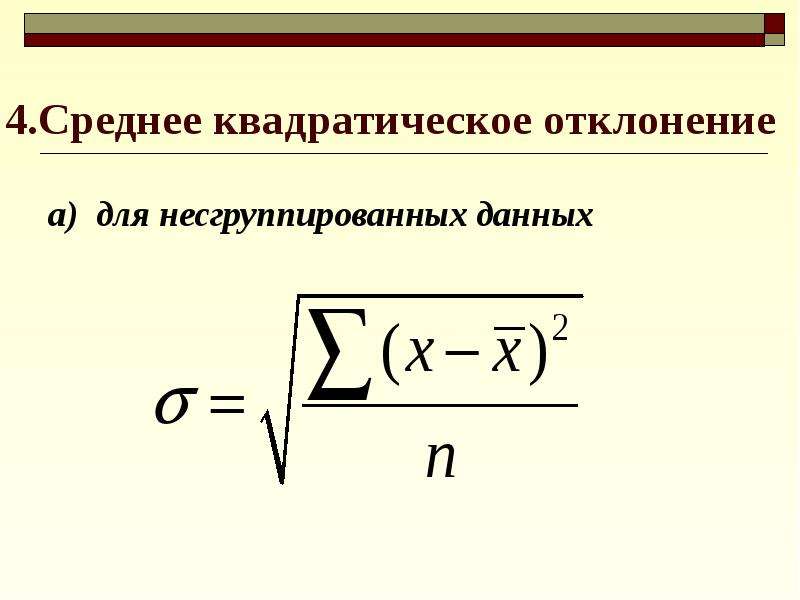 Показатели вариации презентация