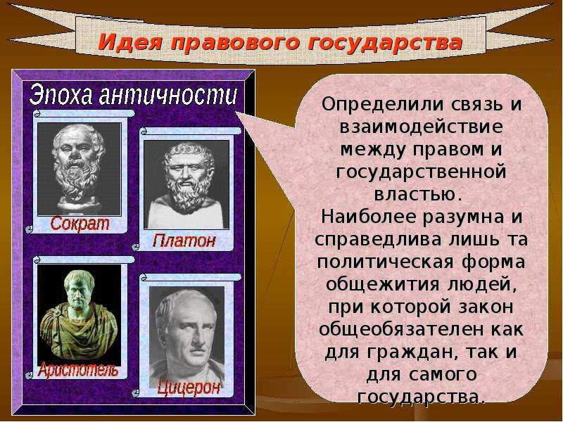 Характеристика правового государства. Идеи правового государства. Концепция правового государства. История возникновения правового государства. Теоретики правового государства.