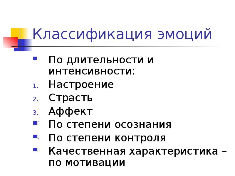 Классификация эмоций презентация