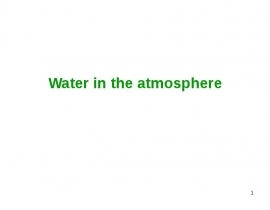 Water in the atmosphere