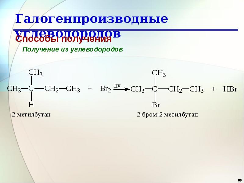 Галогенопроизводные углеводородов презентация