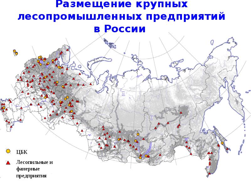 Лесопромышленный комплекс карта