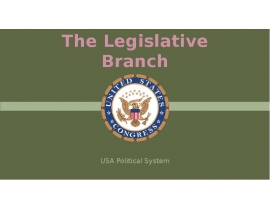 The Legislative Branch