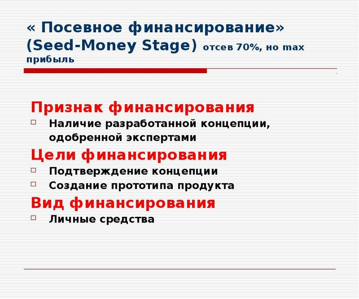 Финансирование инновационной деятельности презентация