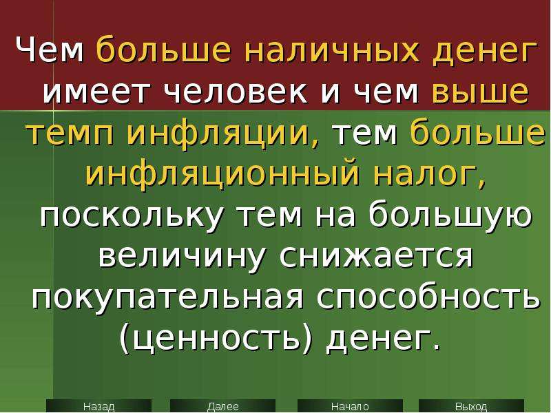 Покупательная способность ценность денег