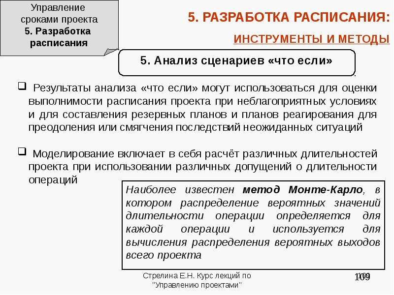 При управлении продолжительностью проекта используется