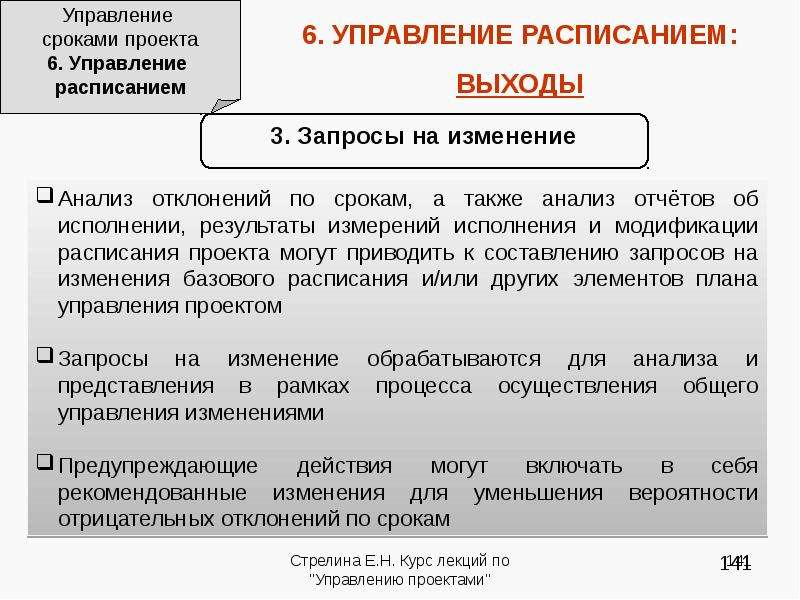 Управление сроками проекта реферат