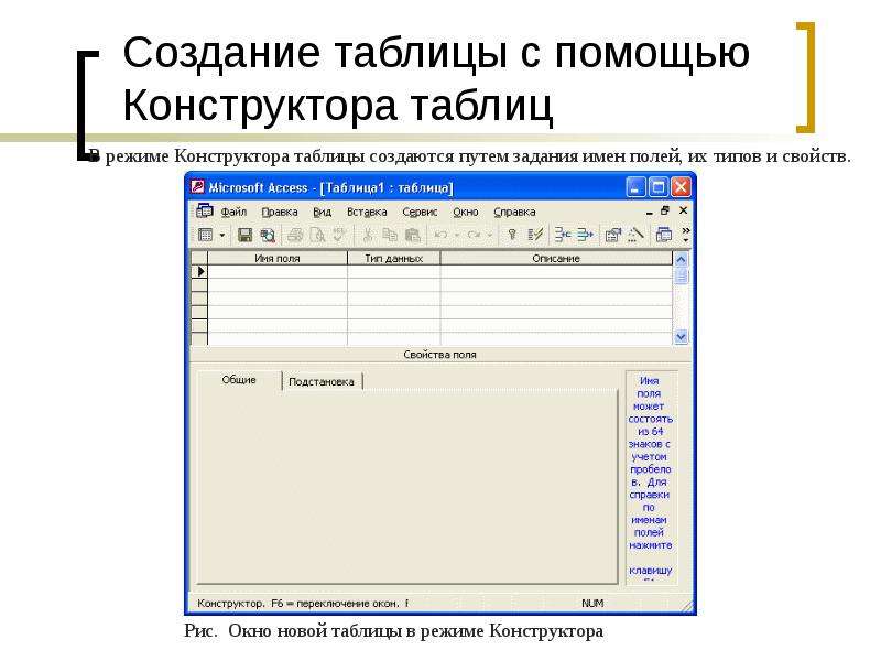 Конструктор таблиц. Окно конструктора таблиц access. Создание таблиц с помощью конструктора. Таблица в режиме конструктора. Таблицы с помощью конструктора.