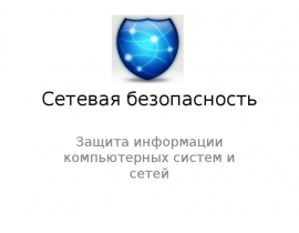 Защита информации компьютерных систем и сетей
