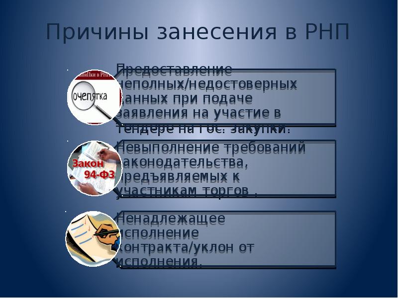 Рнп поставщики. РНП примеры. РНП презентация. Классификация РНП. Иск о занесении поставщика в РНП.