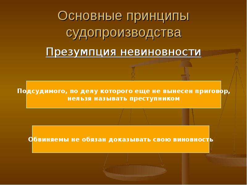 Основные презумпции