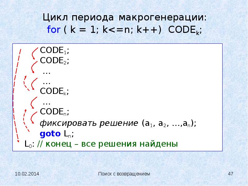 Периоды цикла. Поиск с возвращением c#. Пример макрогенерации.