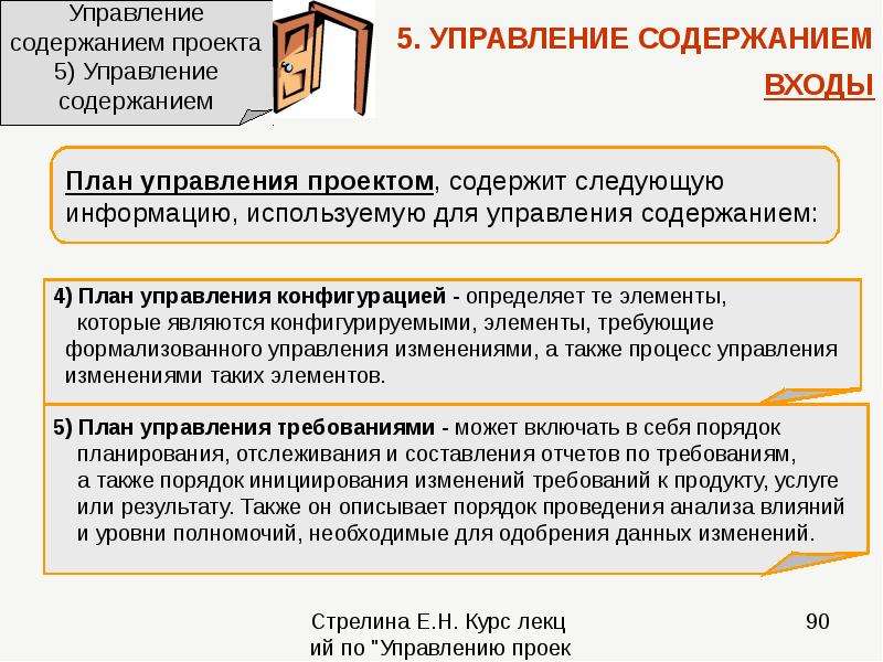 Управление содержанием проекта это