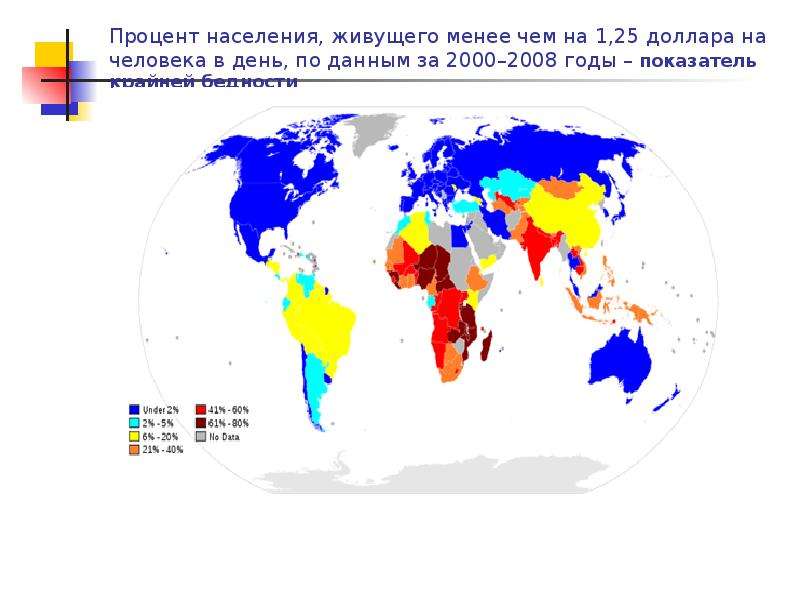 Карта бедности мира