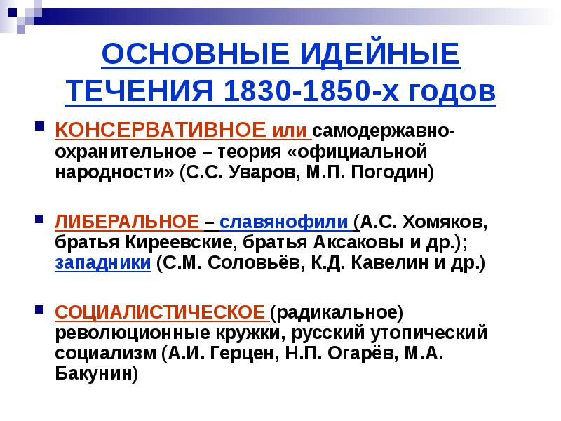 Власть и оппозиция в россии середины конца xix в презентация 10 класс