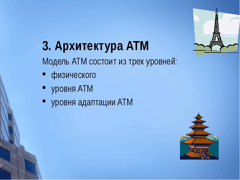Состоит из трех уровней в. ATM технология. Что такое уровень 3атм.