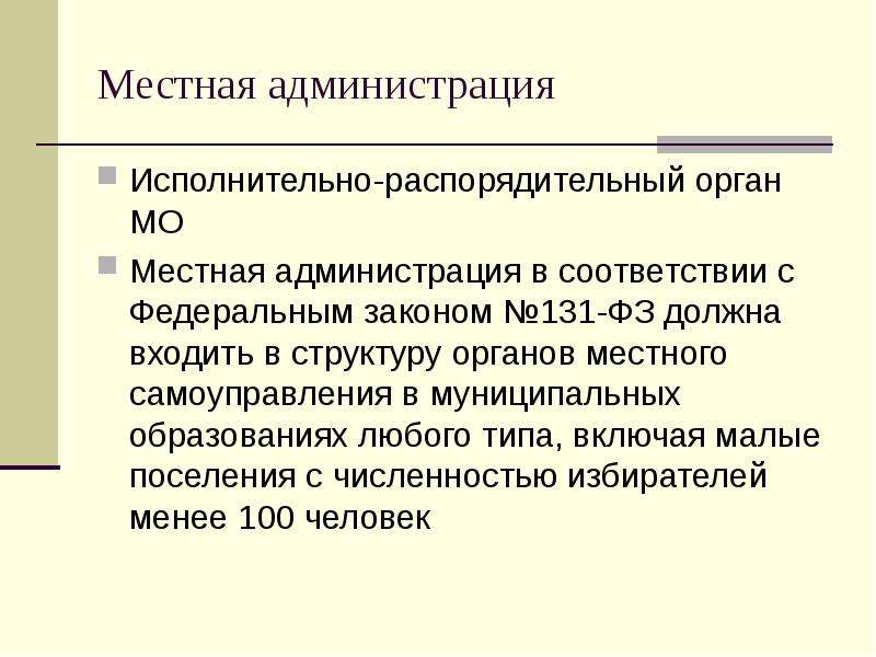 Местная администрация презентация