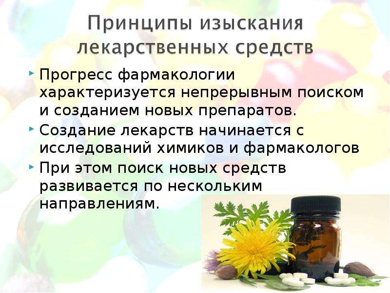 Пути изыскания новых лекарственных средств схема