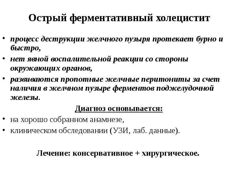 Острый холецистит карта