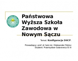 Konfiguracja DHCP - Galarwoicz
