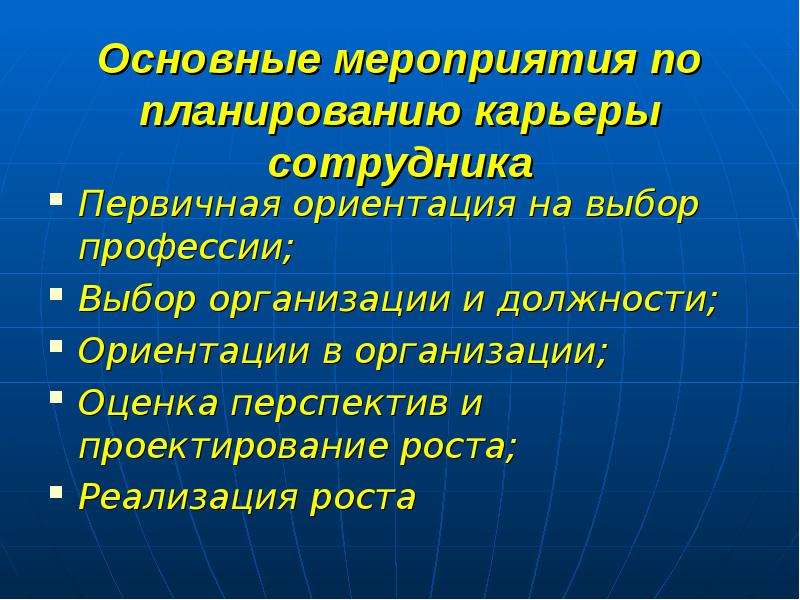 Управление карьерой презентация