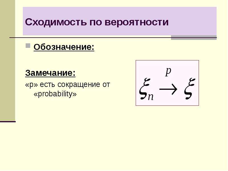 Обозначение вероятности