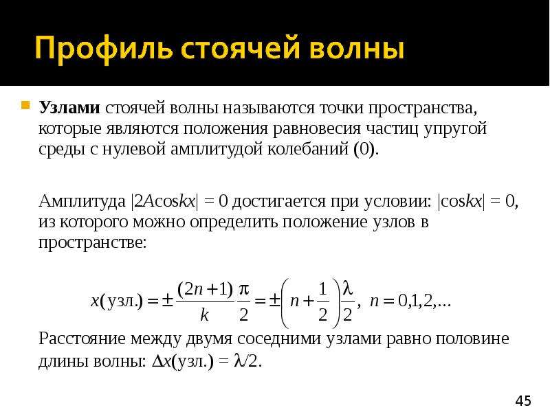 Нарисуйте стоячую волну и покажите узлы и пучности волны