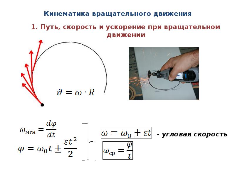 Вращательное движение угловое ускорение. Ускорение вращательного движения формула. Путь в кинематике вращательного движения. Уравнения движения вращательного движения в кинематике.