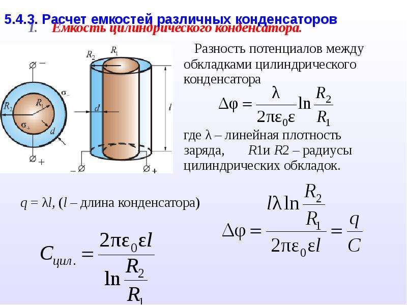 Длина конденсатора