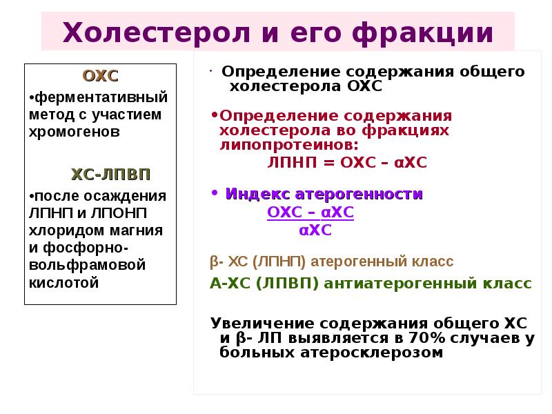 Коэффициент атерогенности в биохимическом