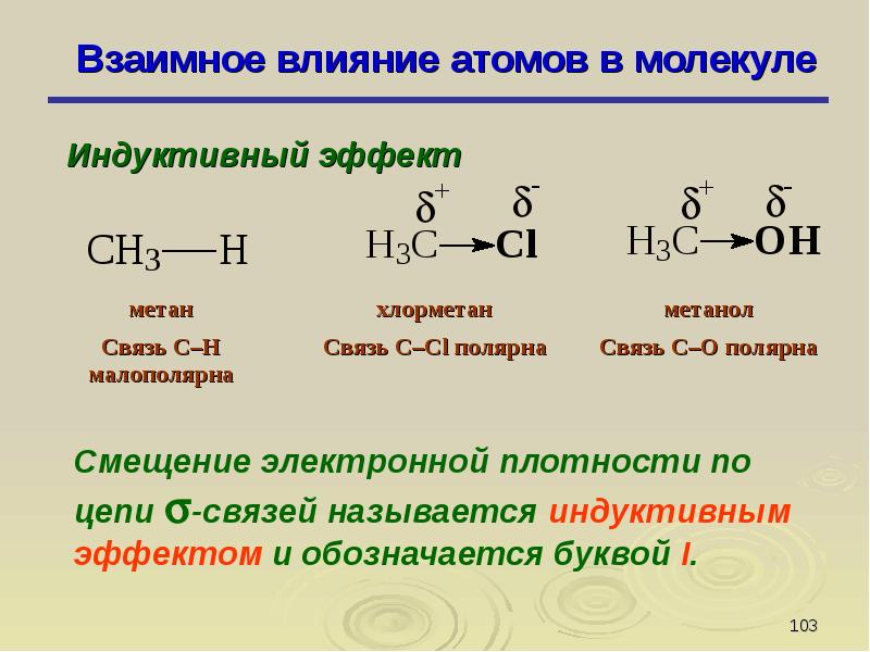 Атомы в молекулах органических