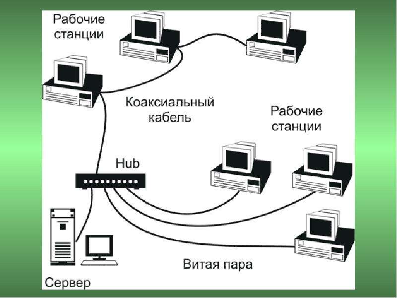 Установите соответствие сервер сетевая карта витая пара коаксиальный кабель мост маршрутизатор